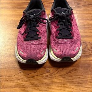 Hoka Women's Pink and Black Athletic Shoes